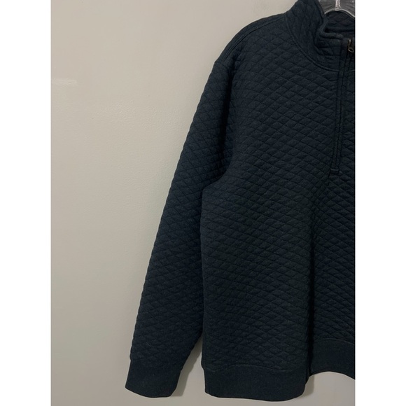 Billy Reid Diamond Quilt Half Zip Sweater Men’s Carbon Blue XXL Pullover - Picture 8 of 16